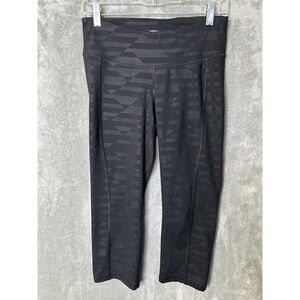 Old Navy Leggings Womens Medium Active Capris Cropped Black Gym Running Athletic